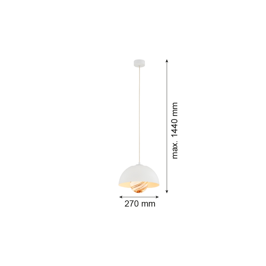 Argon 8443 - Lustra ar auklu PIAVA 1xE14/7W/230V alabastrs balta