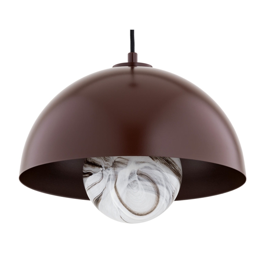 Argon 8444 - Lustra ar auklu PIAVA 1xE14/7W/230V alabastrs brūna