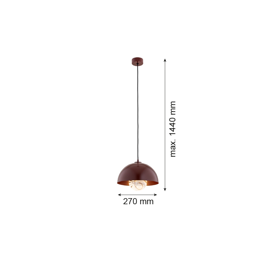 Argon 8444 - Lustra ar auklu PIAVA 1xE14/7W/230V alabastrs brūna