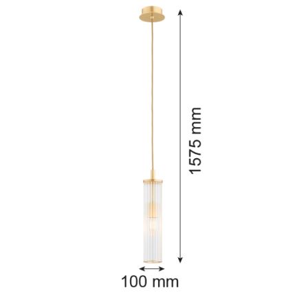 Argon 8489 - Lustra ar auklu HAMPTON 1xE14/7W/230V zelta