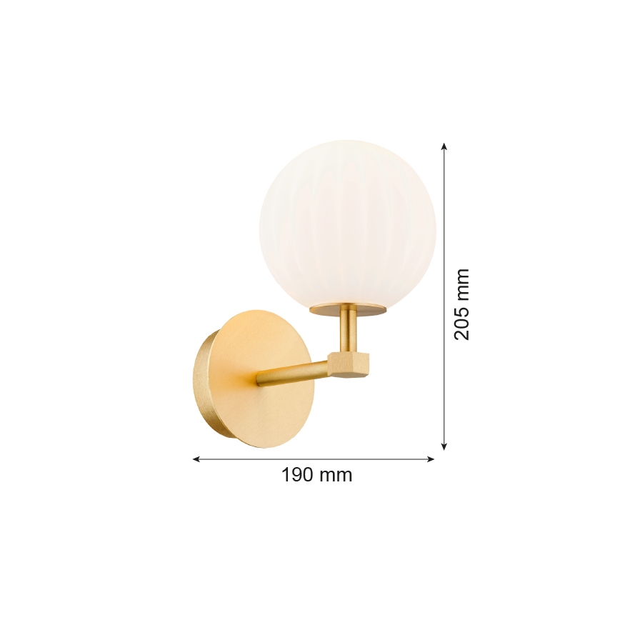 Argon 8502 - Sienas lampa PALOMA 1xE14/7W/230V zelta/balta
