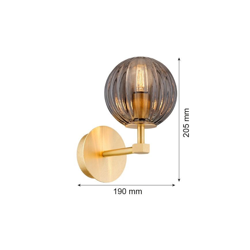Argon 8508 - Sienas lampa PALOMA 1xE14/7W/230V zelta/melna