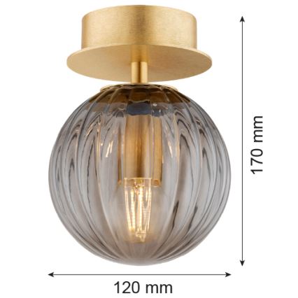 Argon 8510 - Sienas lampa PALOMA 1xE14/7W/230V zelta/melna