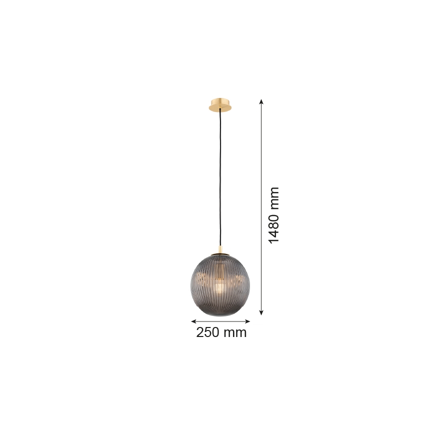 Argon 8513 - Lustra ar auklu PALOMA 1xE27/15W/230V d. 25 cm zelta/melna