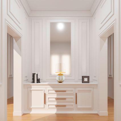 Argon 8530 - Galda lampa HAMILTON 1xE27/15W/230V 54 cm krēmkrāsa/pelēka