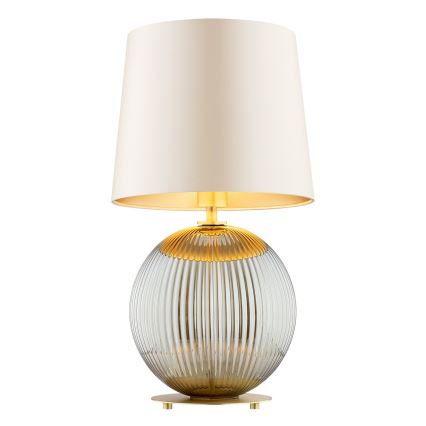 Argon 8530 - Galda lampa HAMILTON 1xE27/15W/230V 54 cm krēmkrāsa/pelēka