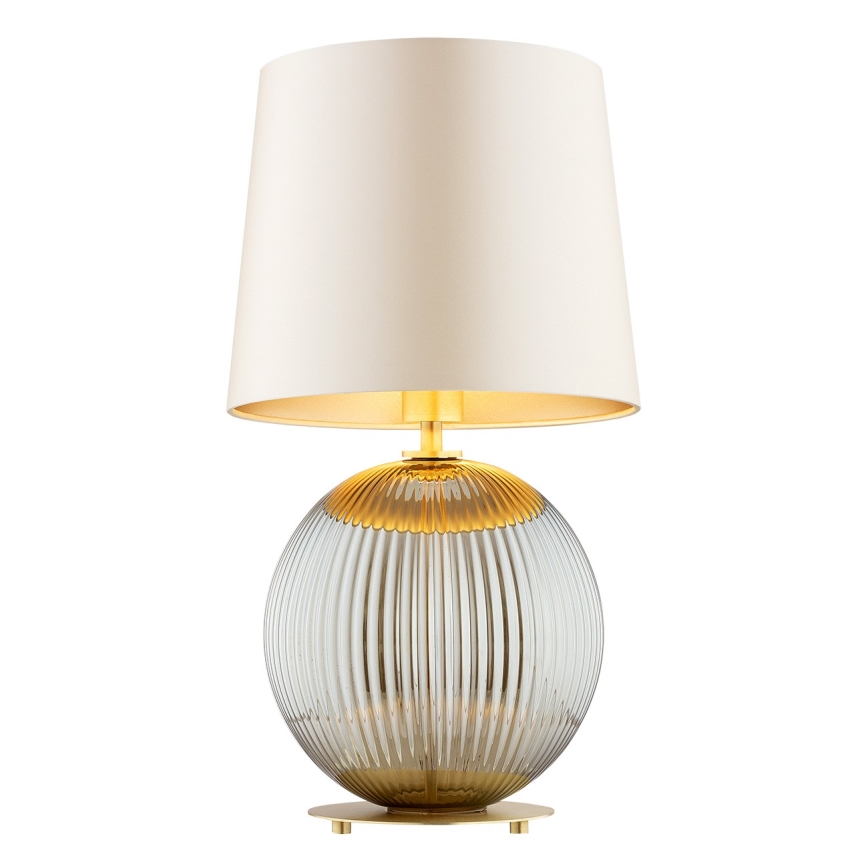 Argon 8530 - Galda lampa HAMILTON 1xE27/15W/230V 54 cm krēmkrāsa/pelēka