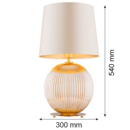 Argon 8535 - Galda lampa HAMILTON 1xE27/15W/230V 54 cm krēmkrāsa/bēša