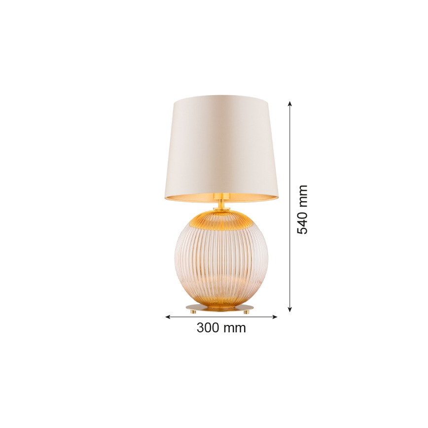 Argon 8535 - Galda lampa HAMILTON 1xE27/15W/230V 54 cm krēmkrāsa/bēša