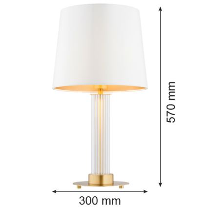 Argon 8540 - Galda lampa HAMPTON 1xE27/15W/230V 57 cm balta