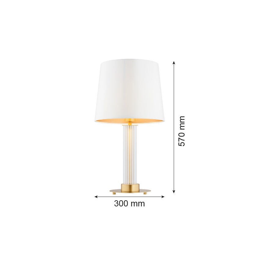 Argon 8540 - Galda lampa HAMPTON 1xE27/15W/230V 57 cm balta
