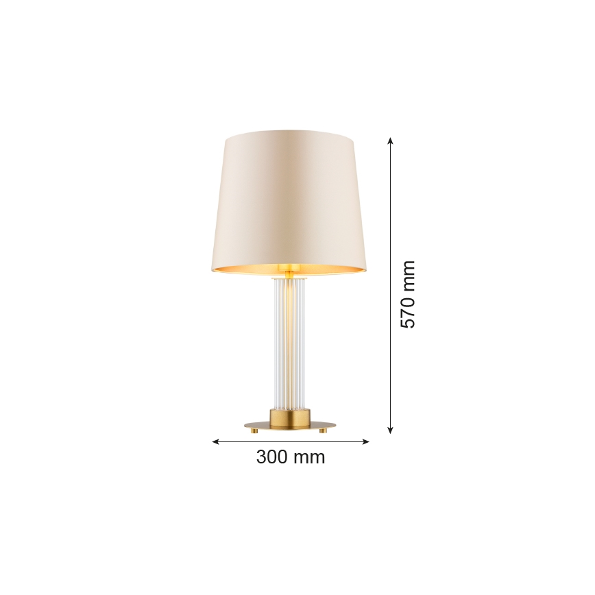Argon 8541 - Galda lampa HAMPTON 1xE27/15W/230V 57 cm bēša