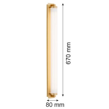 Argon 8622 - LED Sienas lampa HAMPTON LED/34W/230V 3000K misiņš