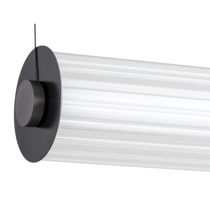 Argon 8625 - LED Lustra ar auklu HAMPTON LED/90W/230V 3000K 120 cm melna