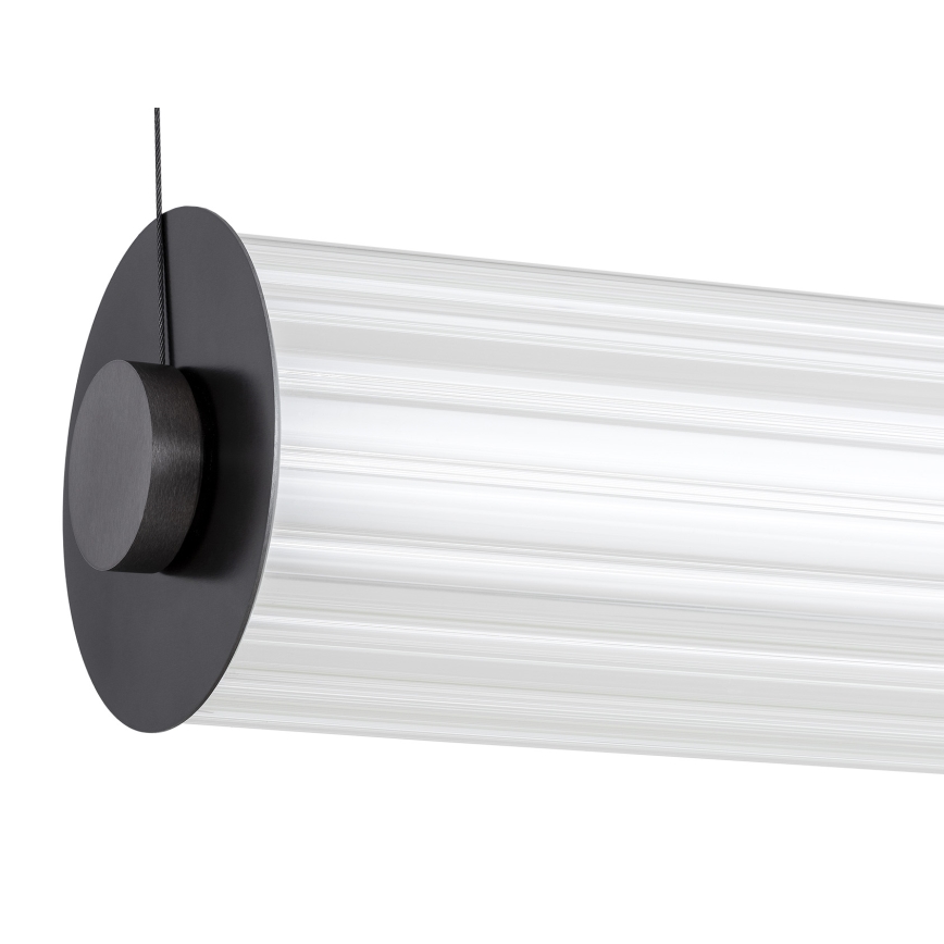 Argon 8625 - LED Lustra ar auklu HAMPTON LED/90W/230V 3000K 120 cm melna