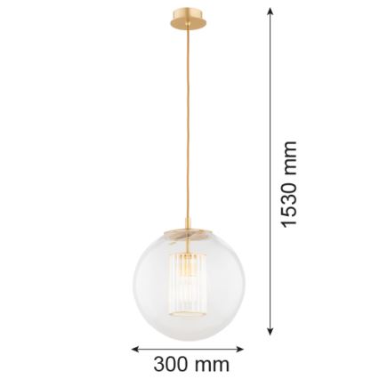 Argon 8626 - Lustra ar auklu HAMPTON 1xE27/15W/230V