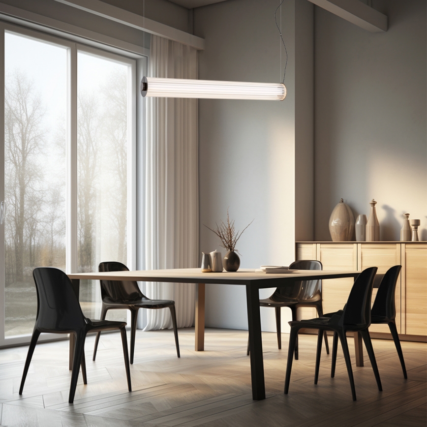 Argon 8628 - LED Lustra ar auklu HAMPTON LED/60W/230V 3000K 80 cm melna