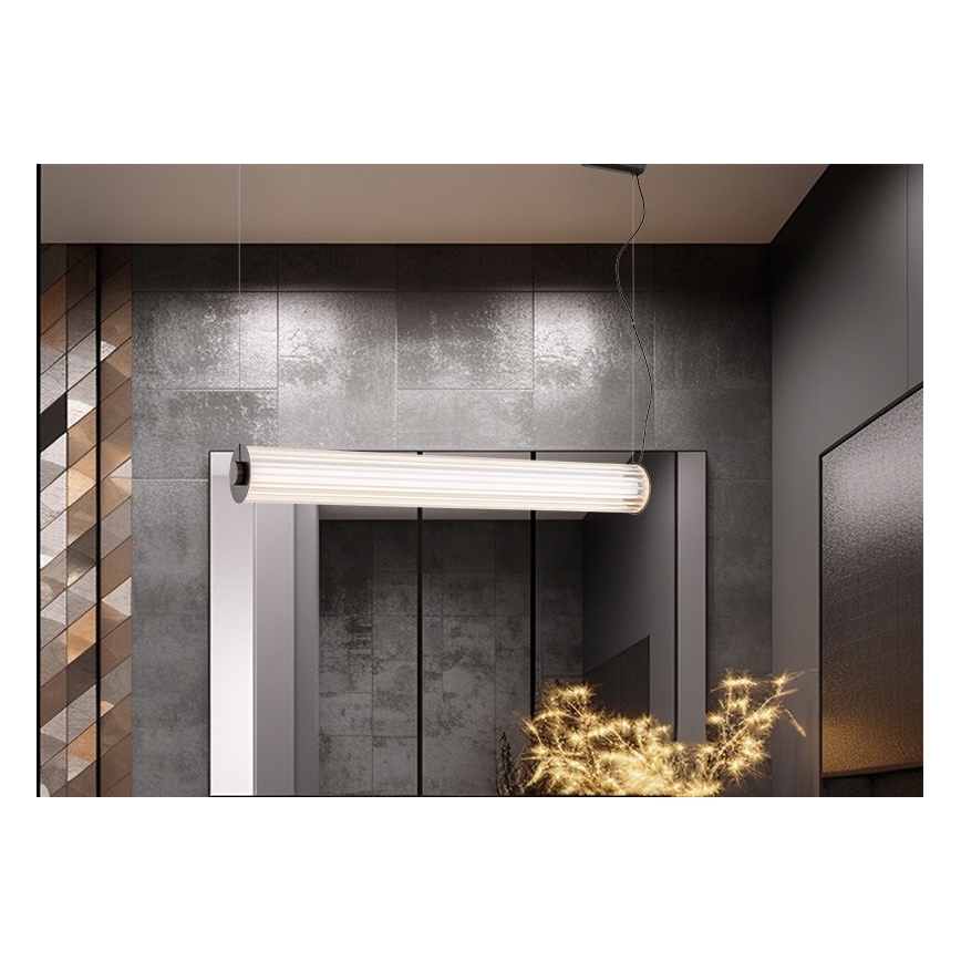 Argon 8628 - LED Lustra ar auklu HAMPTON LED/60W/230V 3000K 80 cm melna
