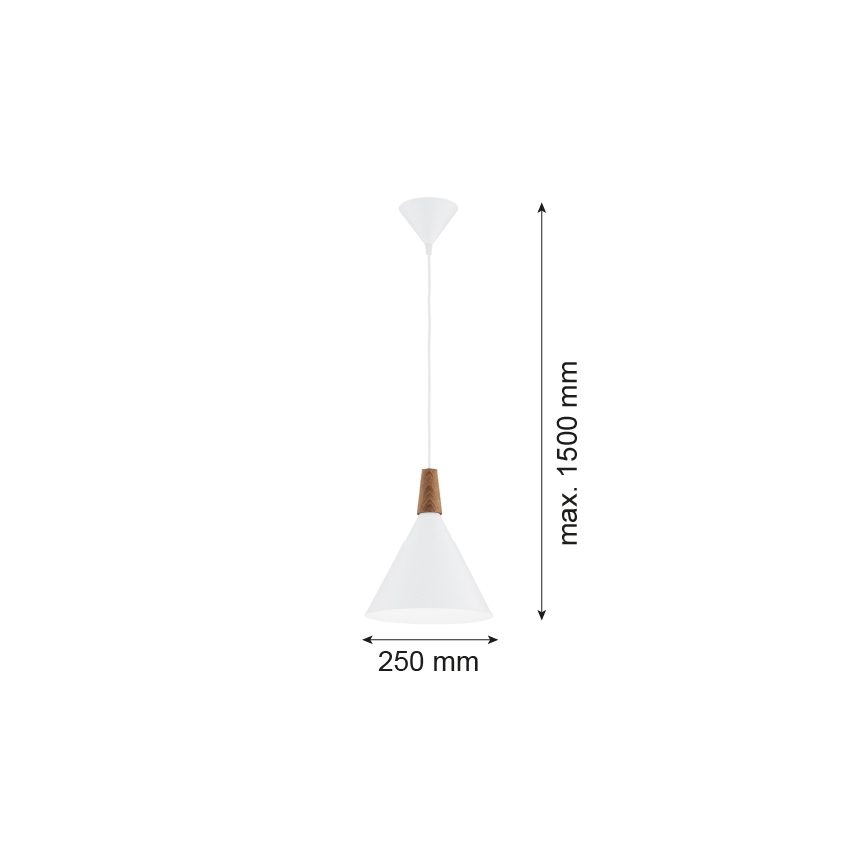 Argon 8630 - Lustra ar auklu KEGEL 1xE27/15W/230V balta