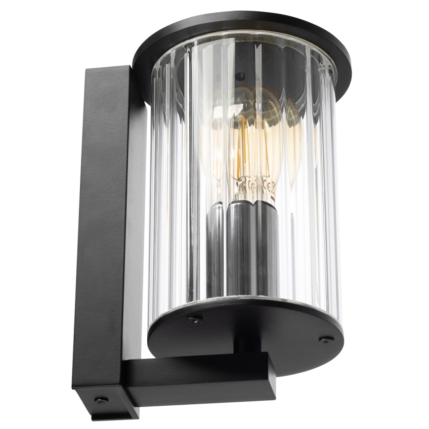 Argon 8748 - Āra sienas lampa NORFOLK 1xE27/15W/230V IP44 melna