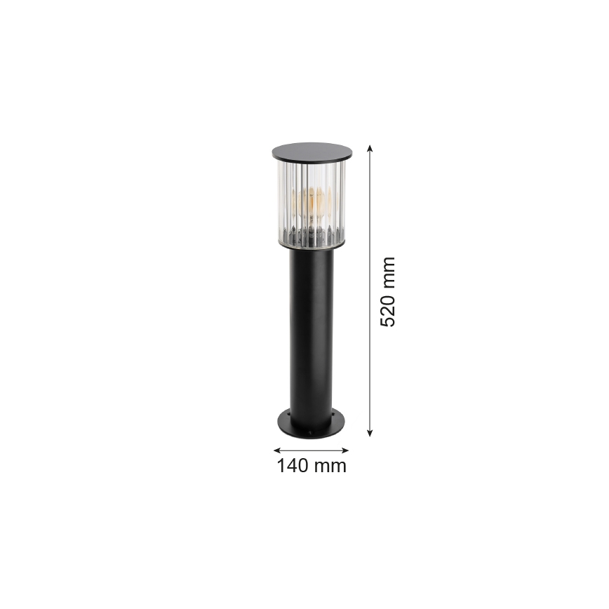 Argon 8749 - Āra lampa NORFOLK 1xE27/15W/230V IP44 52cm melna