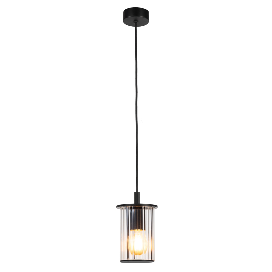 Argon 8751 - Āra lustra ar auklu NORFOLK 1xE27/15W/230V IP44 melna