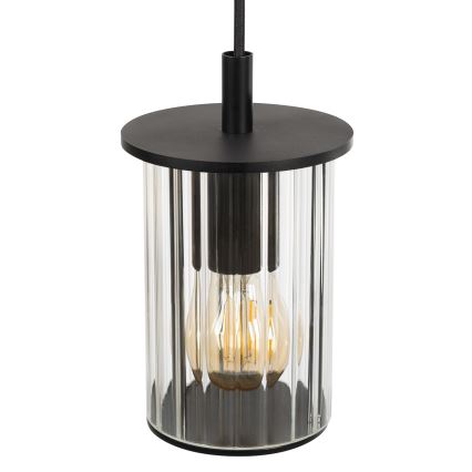Argon 8751 - Āra lustra ar auklu NORFOLK 1xE27/15W/230V IP44 melna