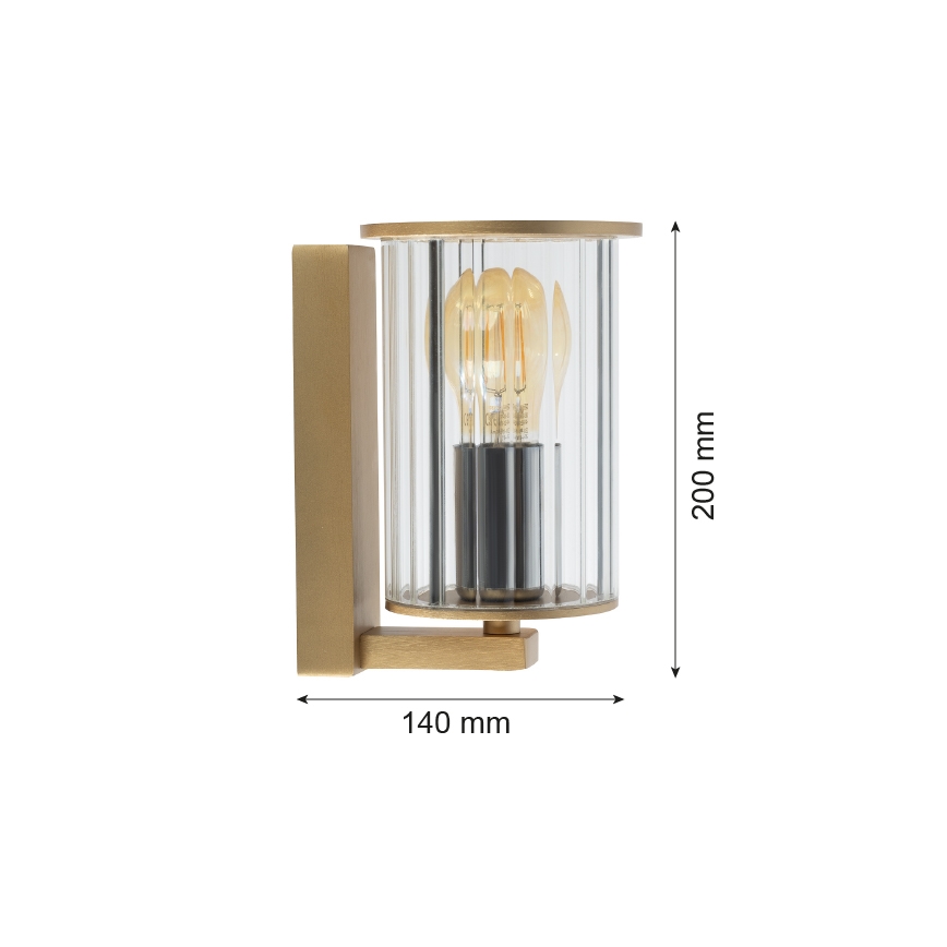 Argon 8752 - Āra sienas lampa NORFOLK 1xE27/15W/230V IP44 zelta