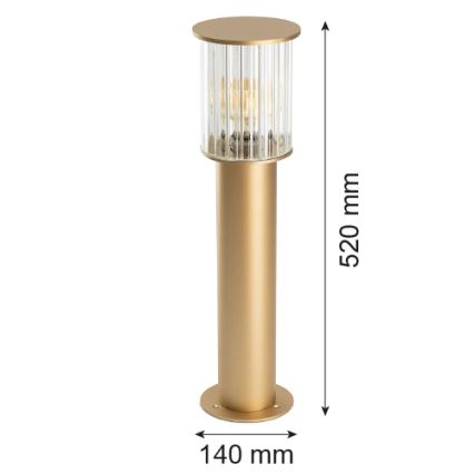 Argon 8753 - Āra lampa NORFOLK 1xE27/15W/230V IP44 52cm zelta