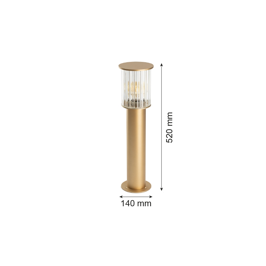 Argon 8753 - Āra lampa NORFOLK 1xE27/15W/230V IP44 52cm zelta