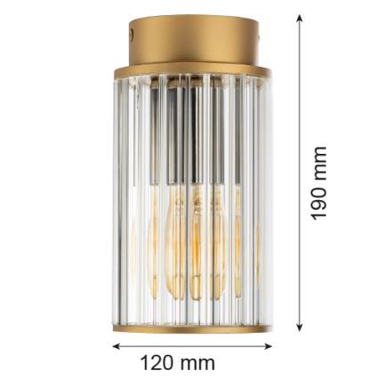 Argon 8774 - Āra griestu lampa NORFOLK 1xE27/15W/230V IP44 zelta