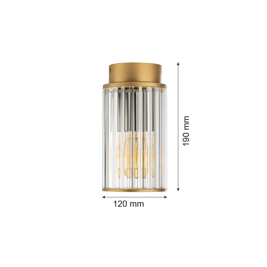 Argon 8774 - Āra griestu lampa NORFOLK 1xE27/15W/230V IP44 zelta