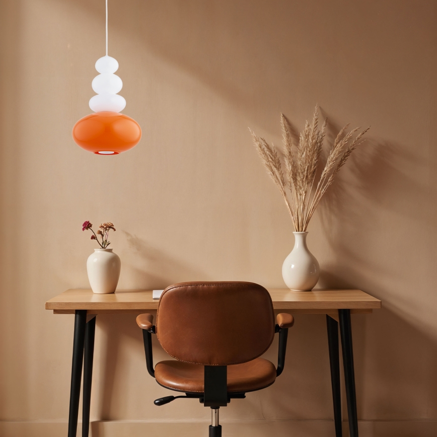 Argon 8822 - Lustra ar auklu DIEGO 1xGU10/5W/230V balta/oranža