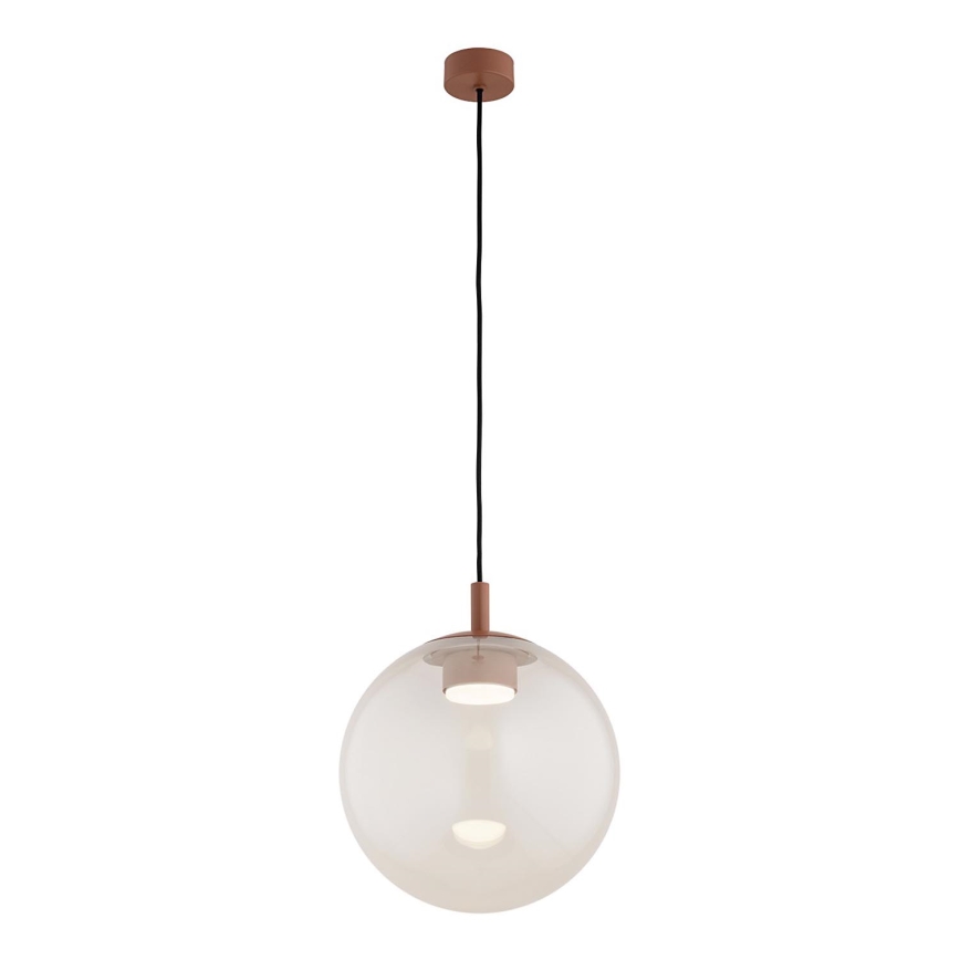 Argon 8829 - Lustra ar auklu SACRAMENTO 1xGX53/8W/230V caurspīdīga/brūna