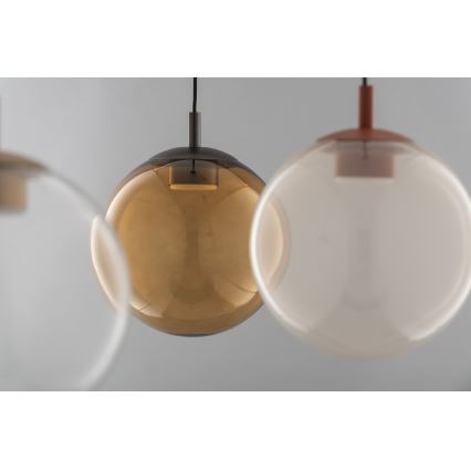Argon 8829 - Lustra ar auklu SACRAMENTO 1xGX53/8W/230V caurspīdīga/brūna