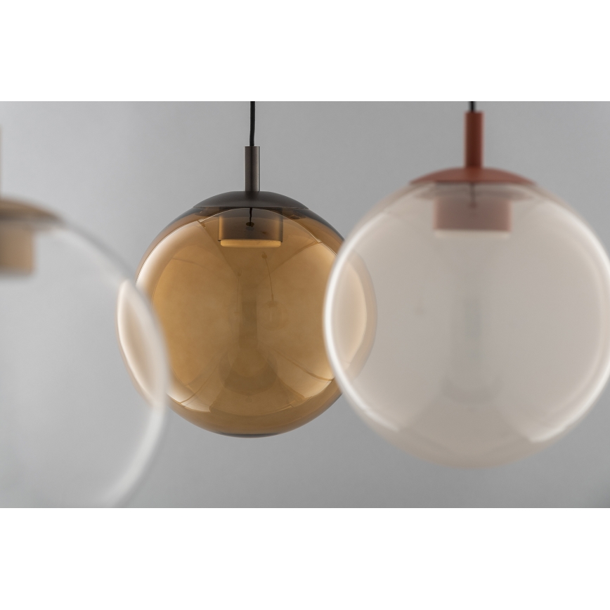 Argon 8829 - Lustra ar auklu SACRAMENTO 1xGX53/8W/230V caurspīdīga/brūna