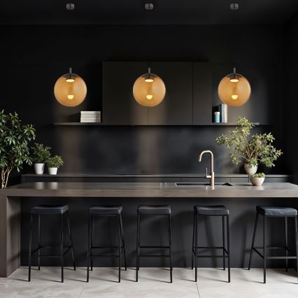 Argon 8831 - Lustra ar auklu SACRAMENTO 1xGX53/8W/230V brūna/dūmakains