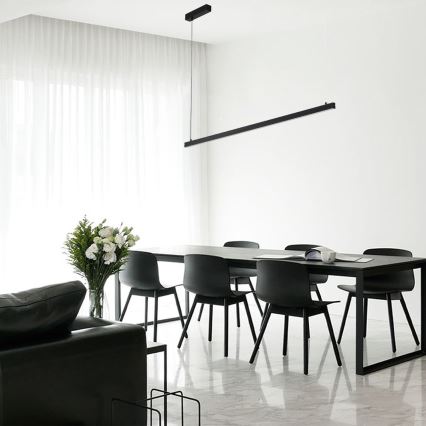 Argon 8835 - LED Lustra ar auklu MIAMI LED/37W/230V 3000K melna