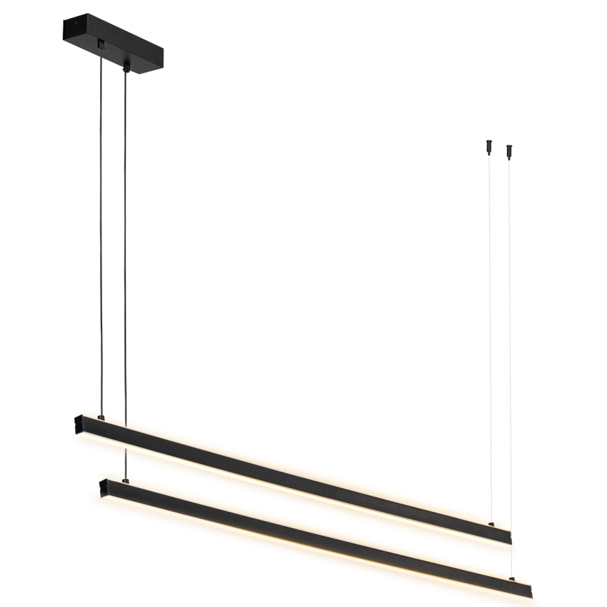 Argon 8838 - LED Lustra ar auklu MIAMI LED/74W/230V 3000K melna