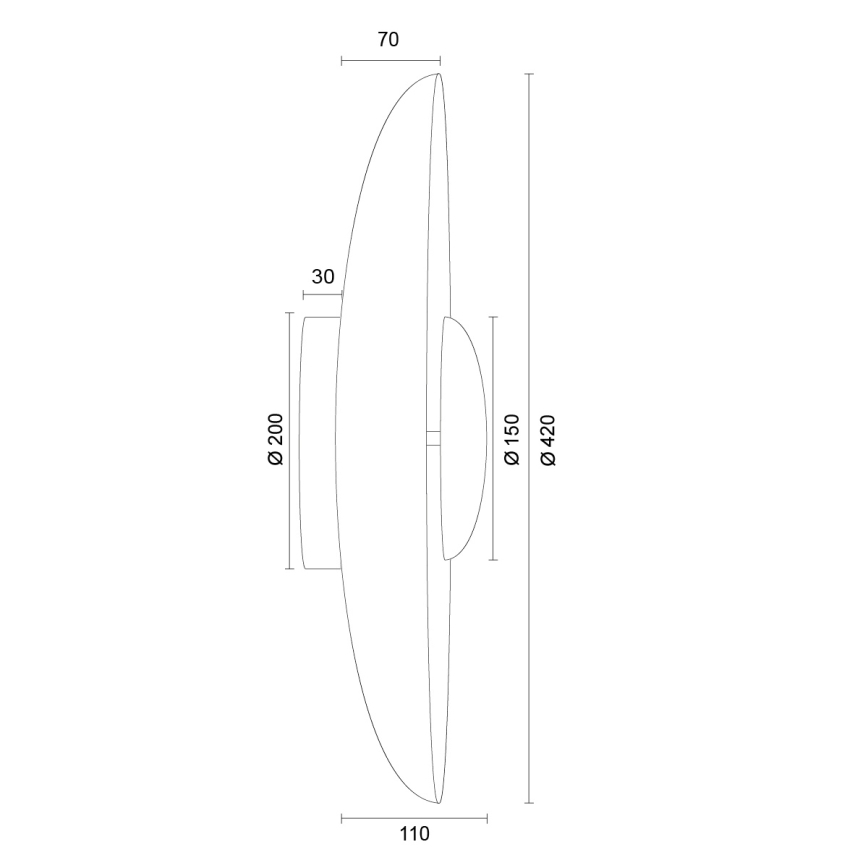 Argon 8863 - LED sienas gaismeklis BOLTON LED/12,5W/230V 3000K balts