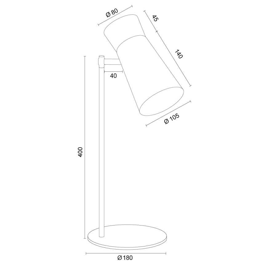 Argon 8872 - Galda lampa LORD 1xE14/7W/230V pelēka