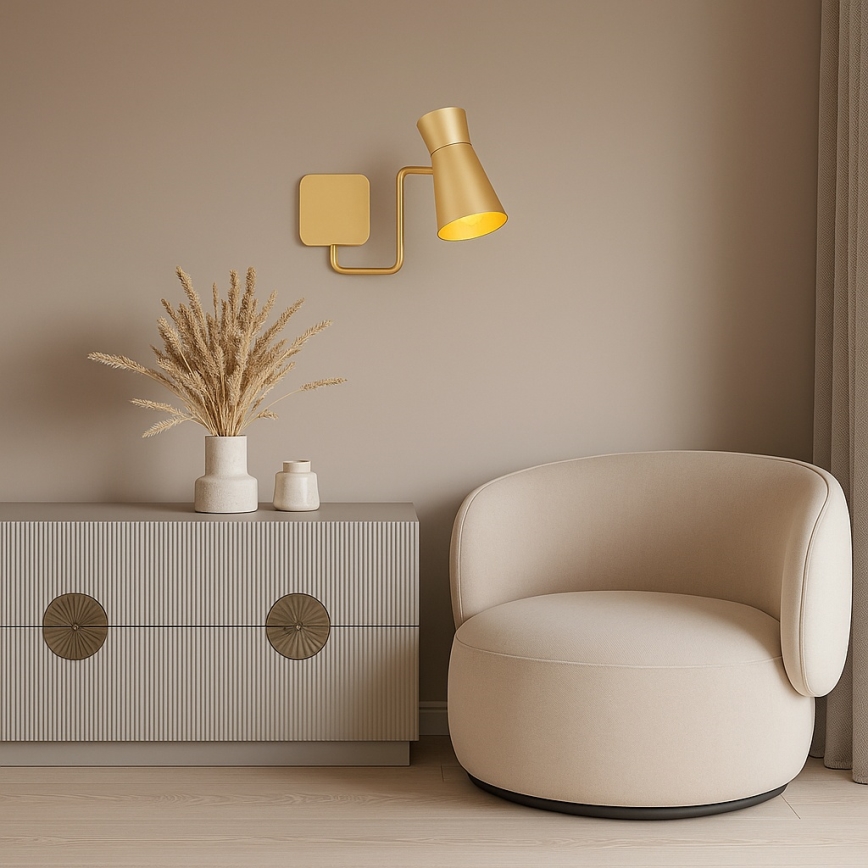 Argon 8884 - sienas gaismeklis LORD 1xE14/7W/230V zelta krāsā