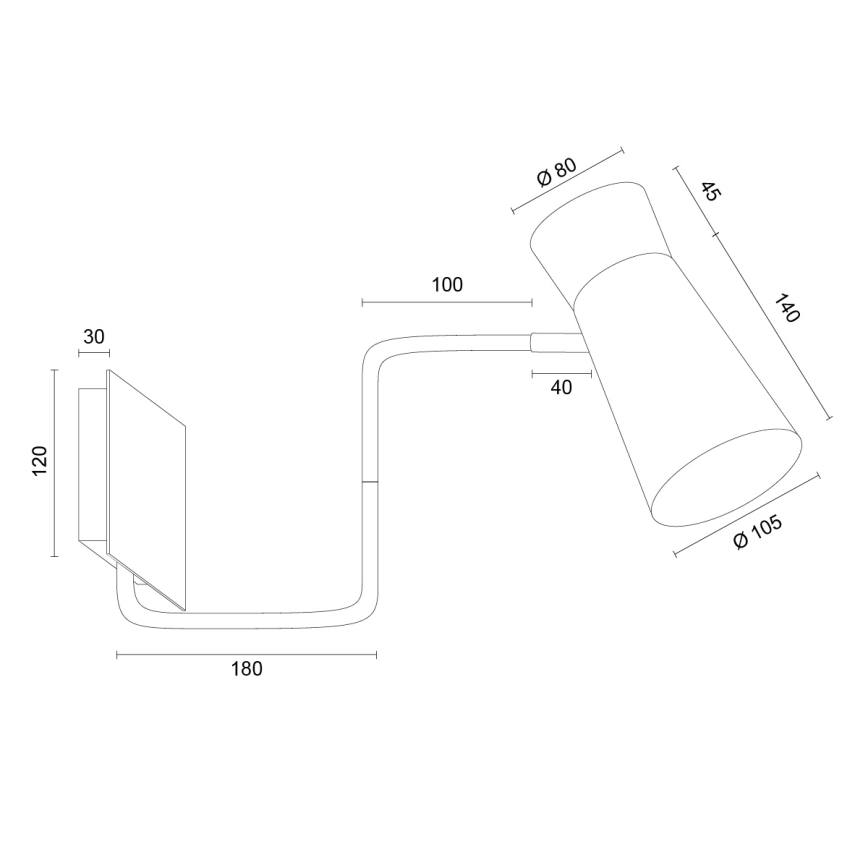 Argon 8884 - sienas gaismeklis LORD 1xE14/7W/230V zelta krāsā