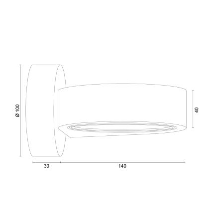 Argon 8898 - Sienas gaismeklis LOTUS 1xGX53/12W/230V pelēks