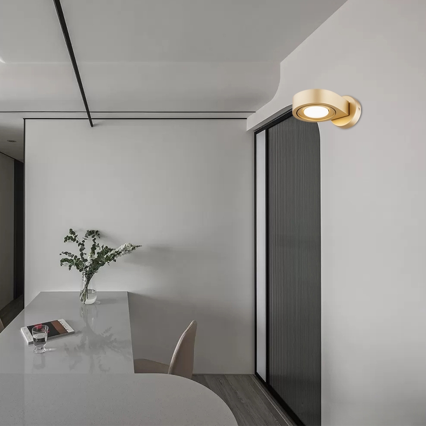 Argon 8899 - Sienas gaismeklis LOTUS 1xGX53/12W/230V zelta krāsā