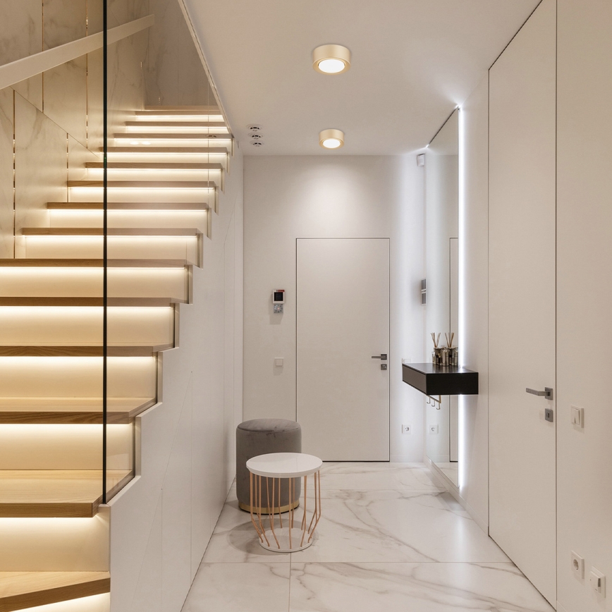 Argon 8903 - Griestu gaismeklis ELORA 1xGX53/7W/230V Ø 11 cm zelta