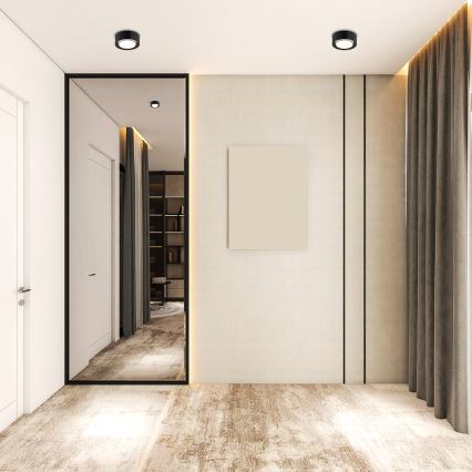 Argon 8905 - Griestu gaismeklis ELORA 1xGX53/7W/230V diametrs 11 cm melns