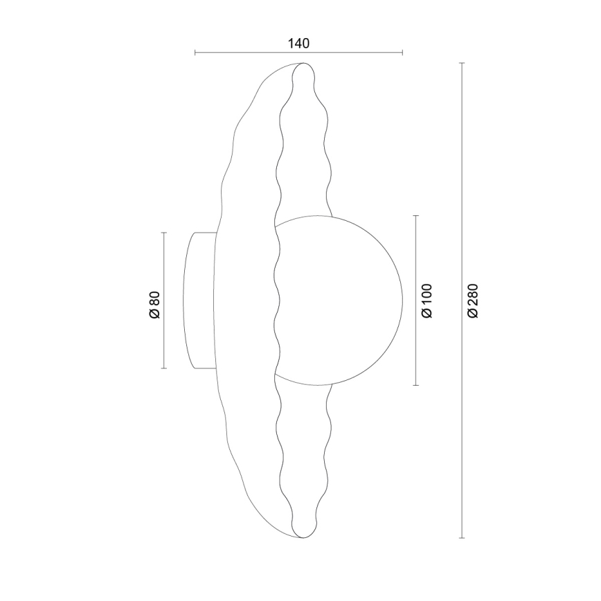 Argon 8933 - Sienas gaismeklis BOLL 1xG9/6W/230V zils
