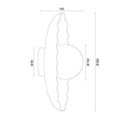 Argon 8934 - Sienas gaismeklis BOLL 1xG9/6W/230V balts