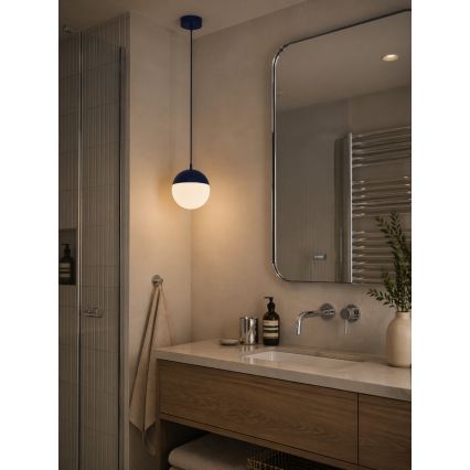Argon 9000 - Āra pakaramais gaismeklis uz troses LIV 1xE27/15W/230V IP44 zils
